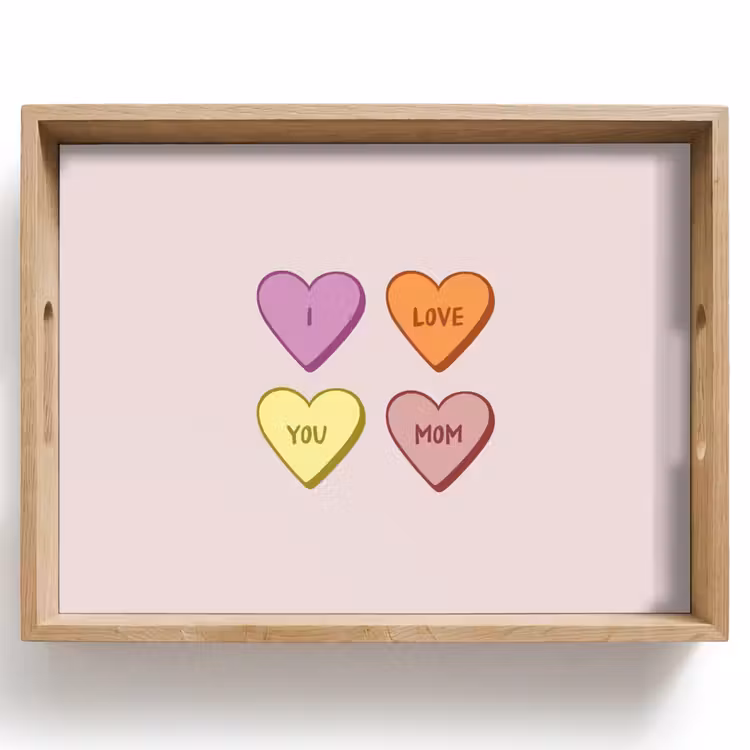 Tablett - Herzen - Pastell - Liebe - Mutter — 1