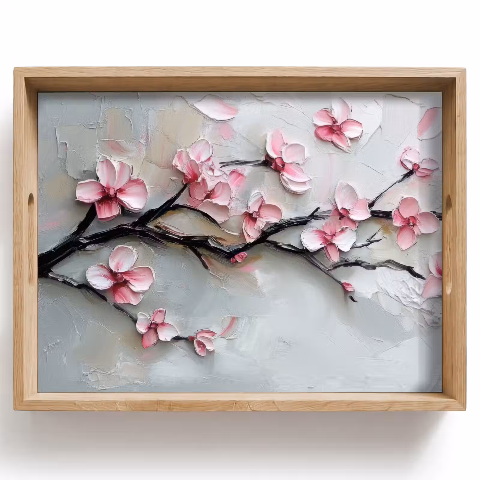 Tablett - Blüte - Künstlerisch - Rosa - Sakura — 1