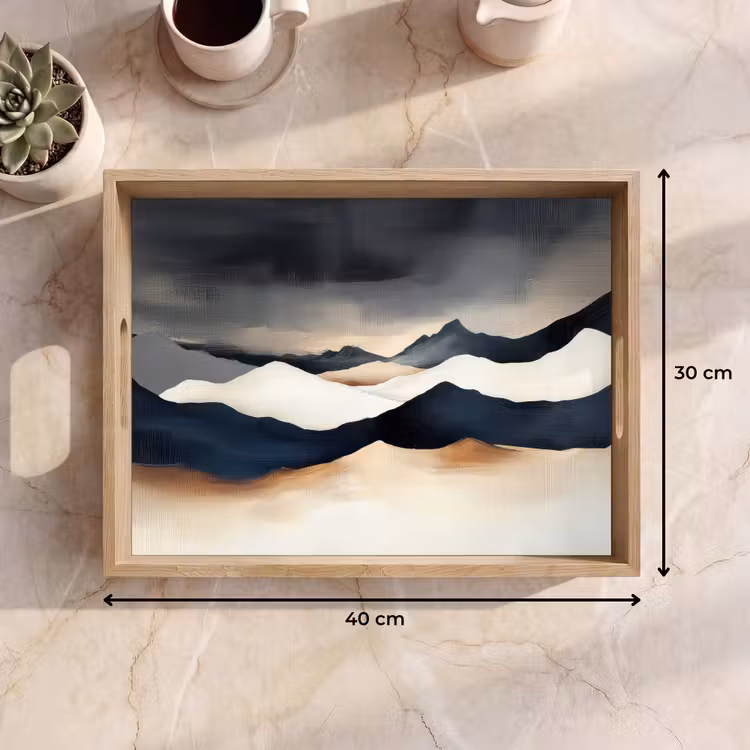 Tablett - Berge - Dunkelblau - Landschaft — 7