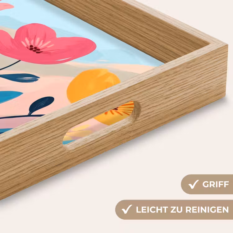 Tablett - Illustration - Blumen - Farbenfroh — 8