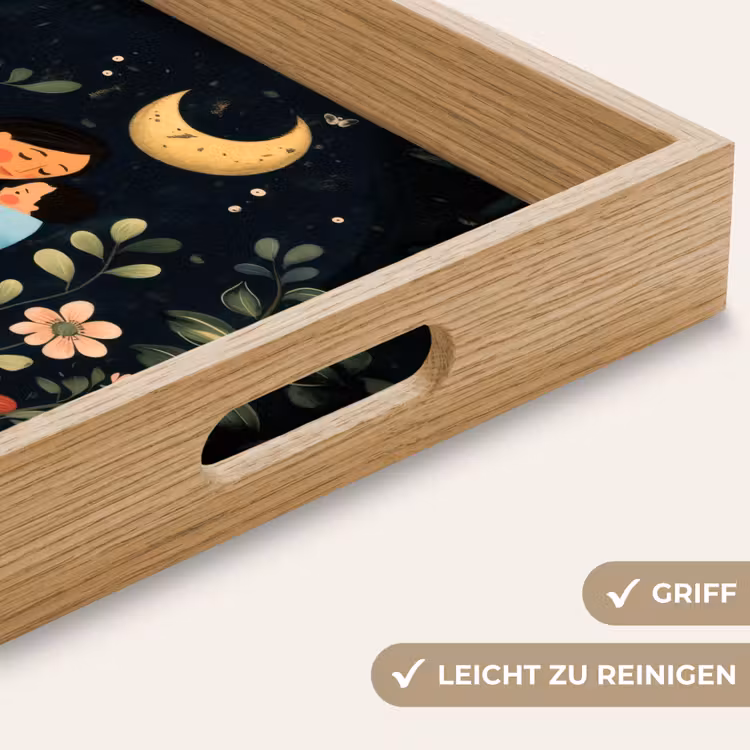 Tablett - Mutter - Kind - Bunt - Blumen — 8
