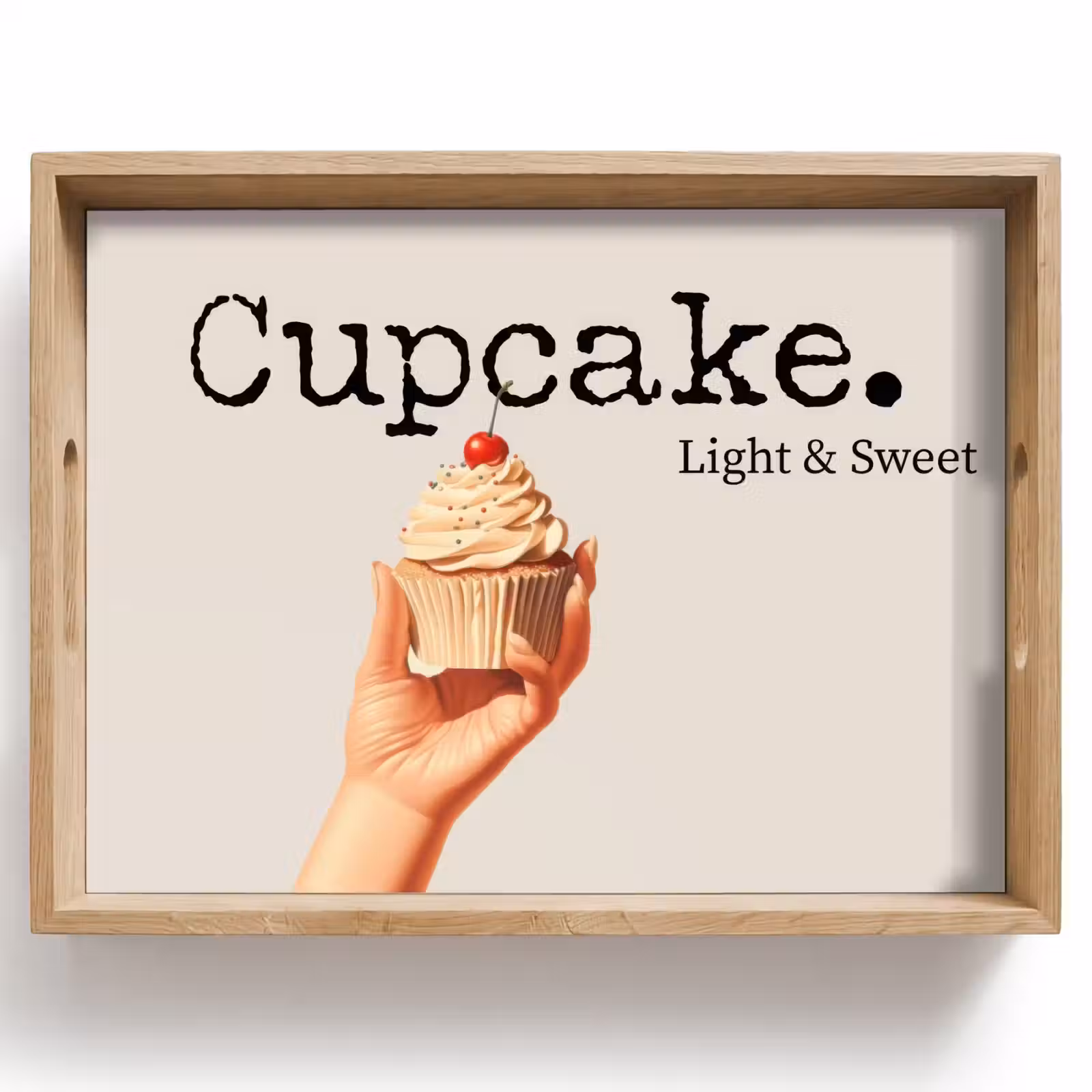 Tablett - Cupcake - Süß - Kirsche — 1