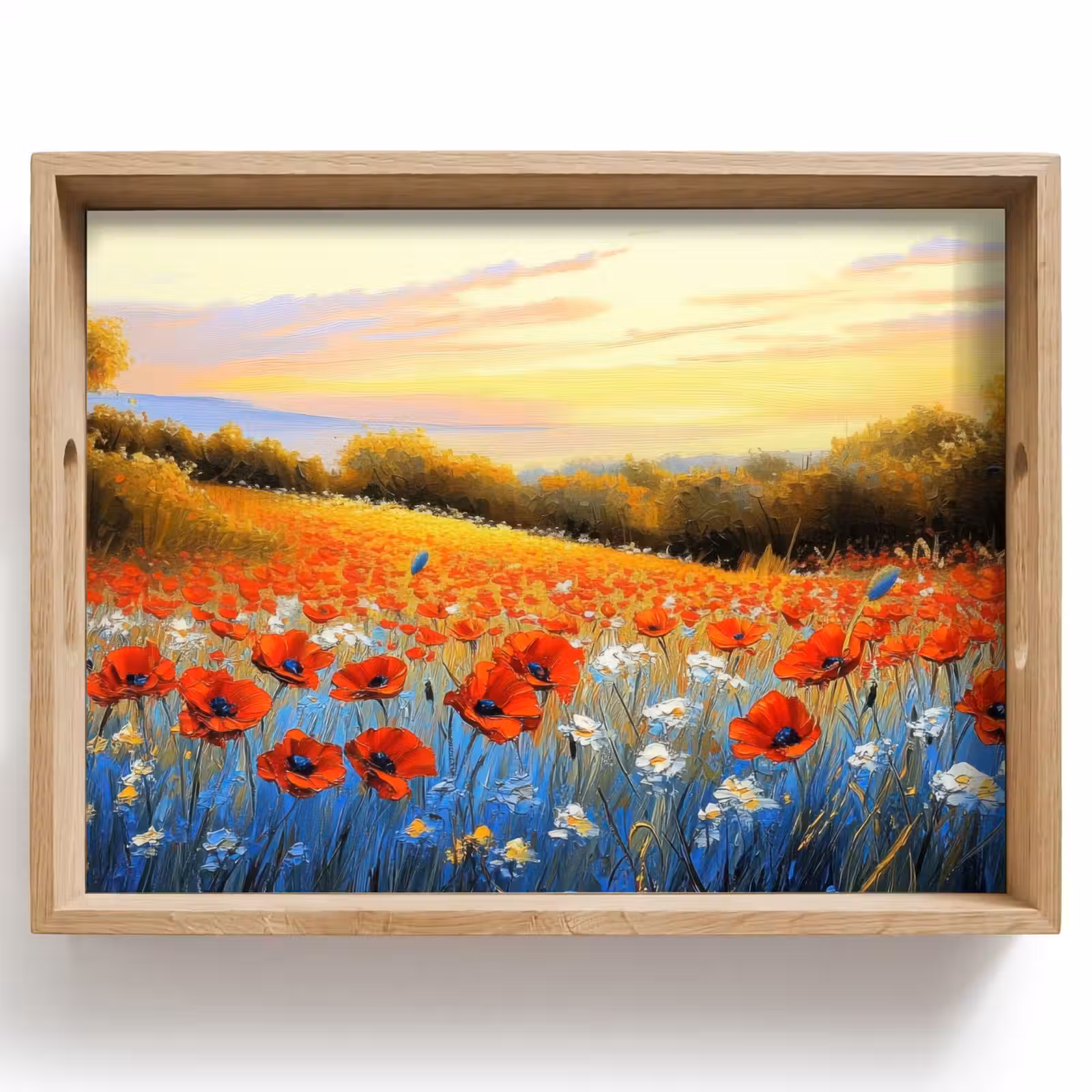Tablett - Mohn - Blumenfeld - Farbenfroh — 1