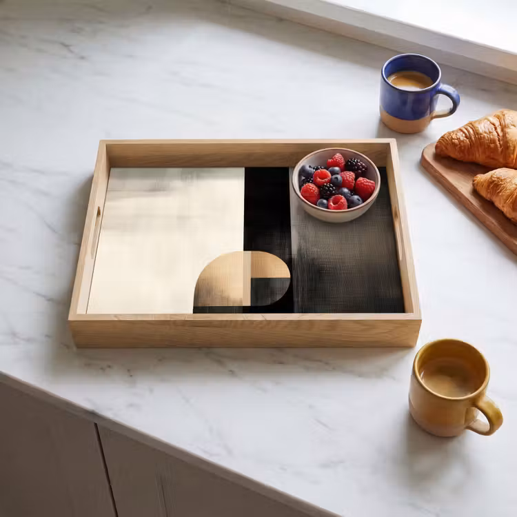 Tablett - Formen - Modern - Schwarz — 3
