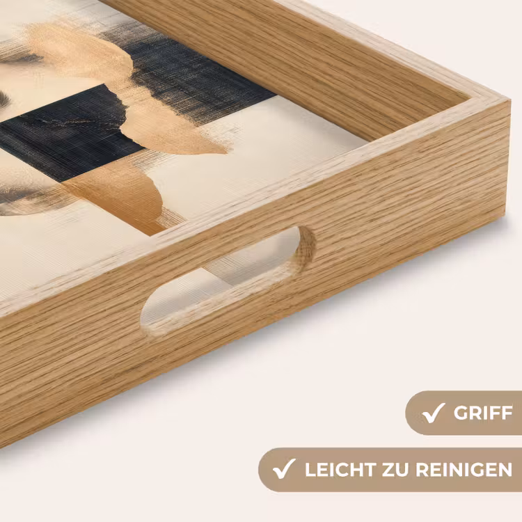 Tablett - Gold - Frau - Rechtecke — 8