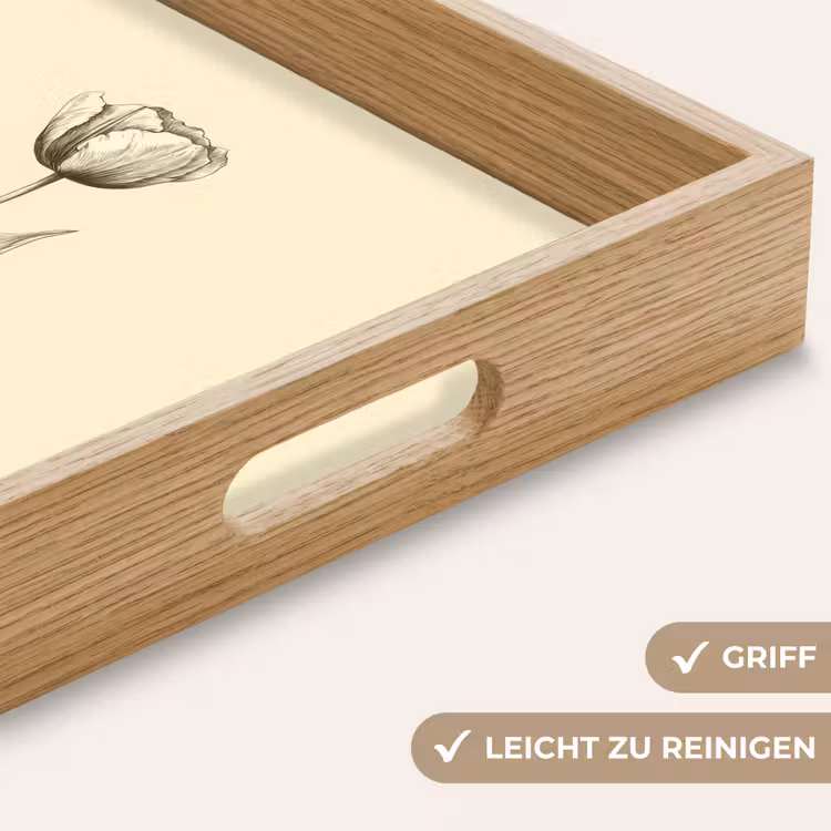 Tablett - Illustration - Tulpe - Schwarz — 8