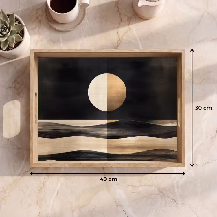 Tablett - Mond - Kreis - Gold — 7