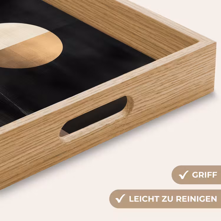 Tablett - Mond - Kreis - Gold — 8