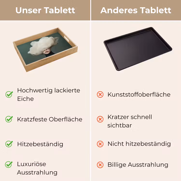 Tablett - Hut - Frau - Beige — 9