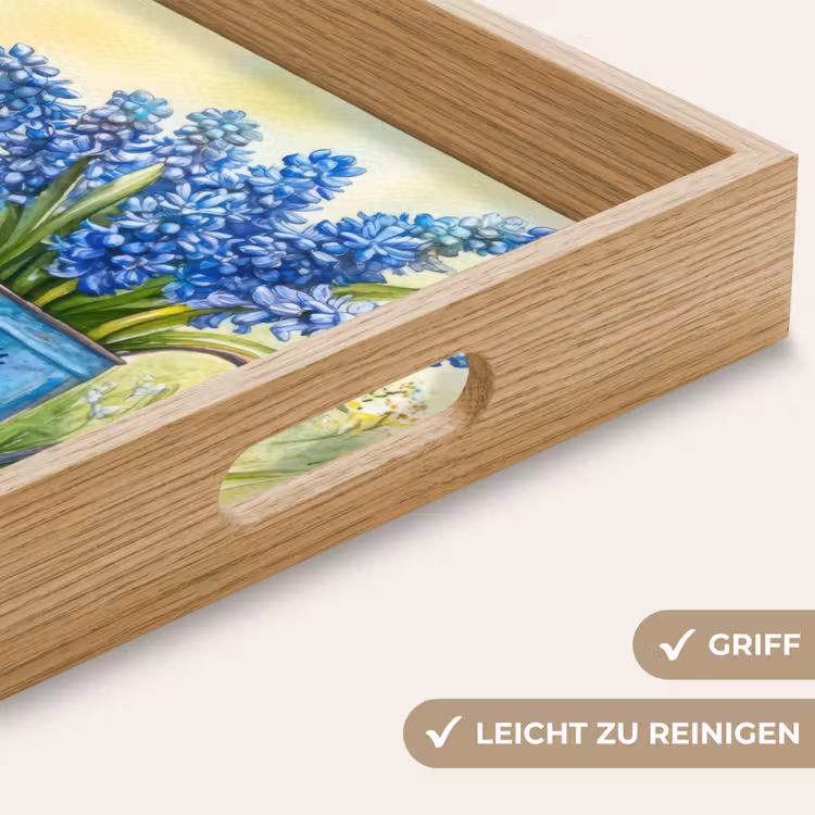 Tablett - Lavendelblüten - Zitat - Gießkanne — 8