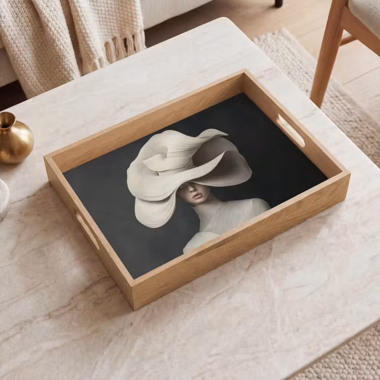 Tablett - Modern - Frau - Hut — 2