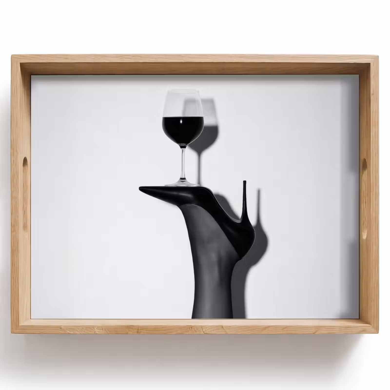 Tablett - Absatz - Wein - Minimalistisch - Schwarz — 1
