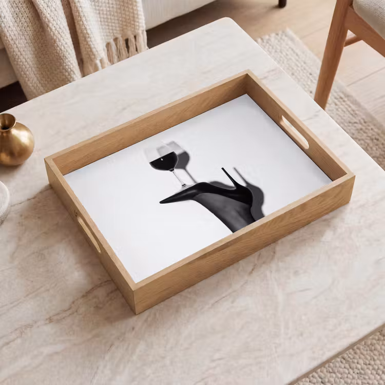 Tablett - Absatz - Wein - Minimalistisch - Schwarz — 2