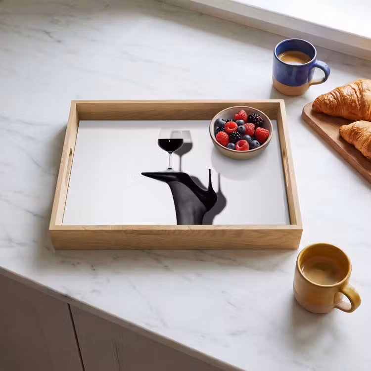 Tablett - Absatz - Wein - Minimalistisch - Schwarz — 3