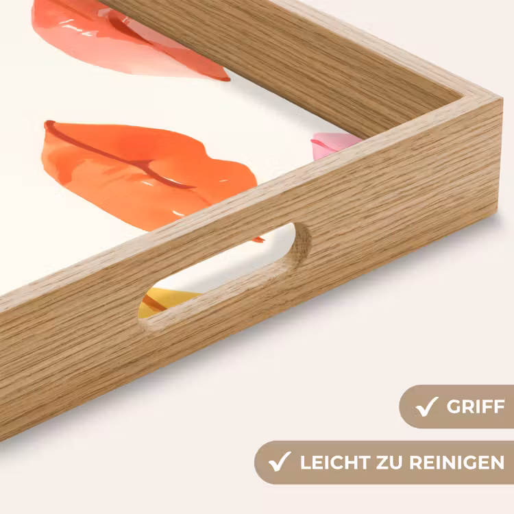 Tablett - Lippen - Bunt - Glänzend — 8
