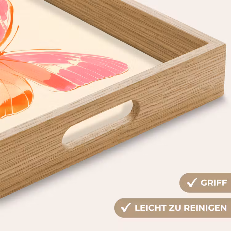 Tablett - Orange - Schmetterling - Minimalistisch — 8