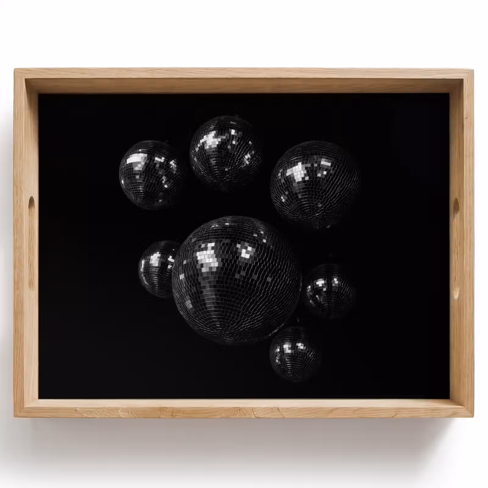 Tablett - Disco-Kugeln - Minimalistisch - Schwarz — 1