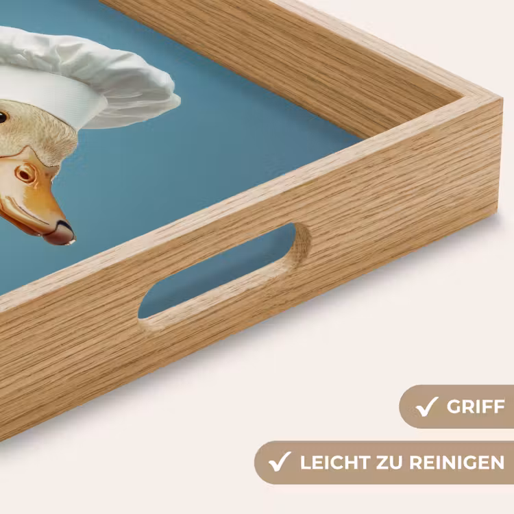 Tablett - Ente - Kochmütze - Niedlich - Vogel — 8