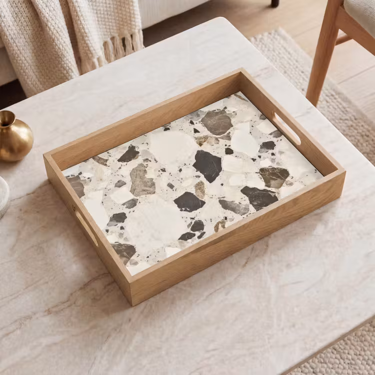 Tablett - Neutral - Steine - Dekoration - Terrazzo — 2