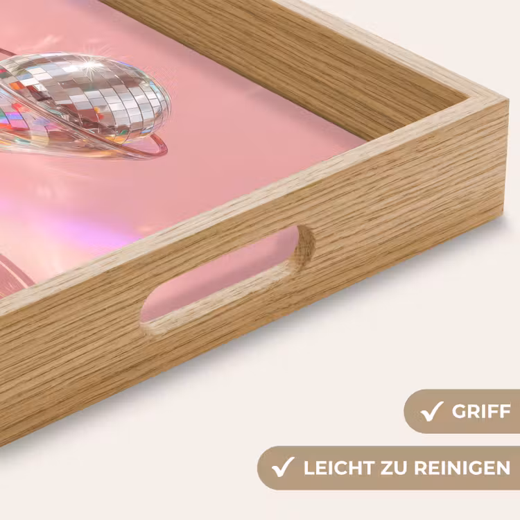 Tablett - Martini Glas - Discokugel - Funkelnde Lichtpunkte — 8
