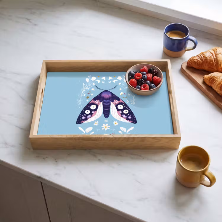 Tablett - Blätter - Weiß - Schmetterling - Insekt — 3