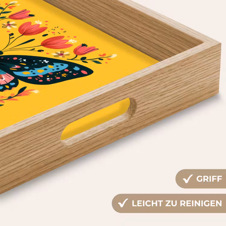Tablett - Blumen - Bunt - Schmetterling - Ornamental — 8