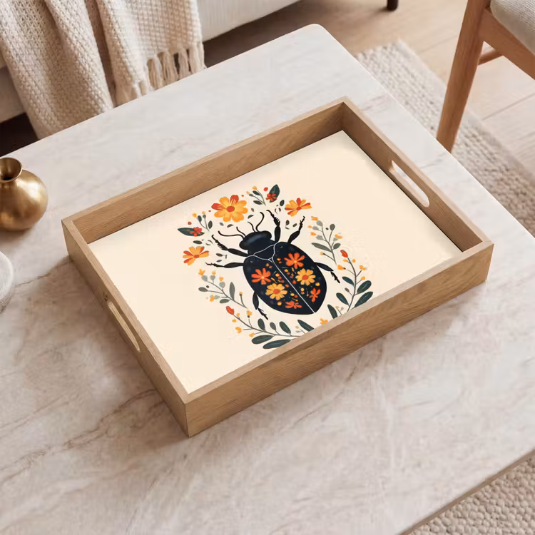 Tablett - Blumen - Orange - Pflanzen - Zierpflanzen — 2