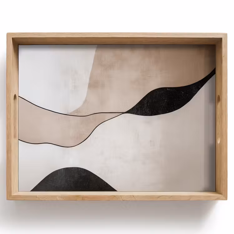 Tablett - Konturlinien - Abstrakte Landschaft — 1