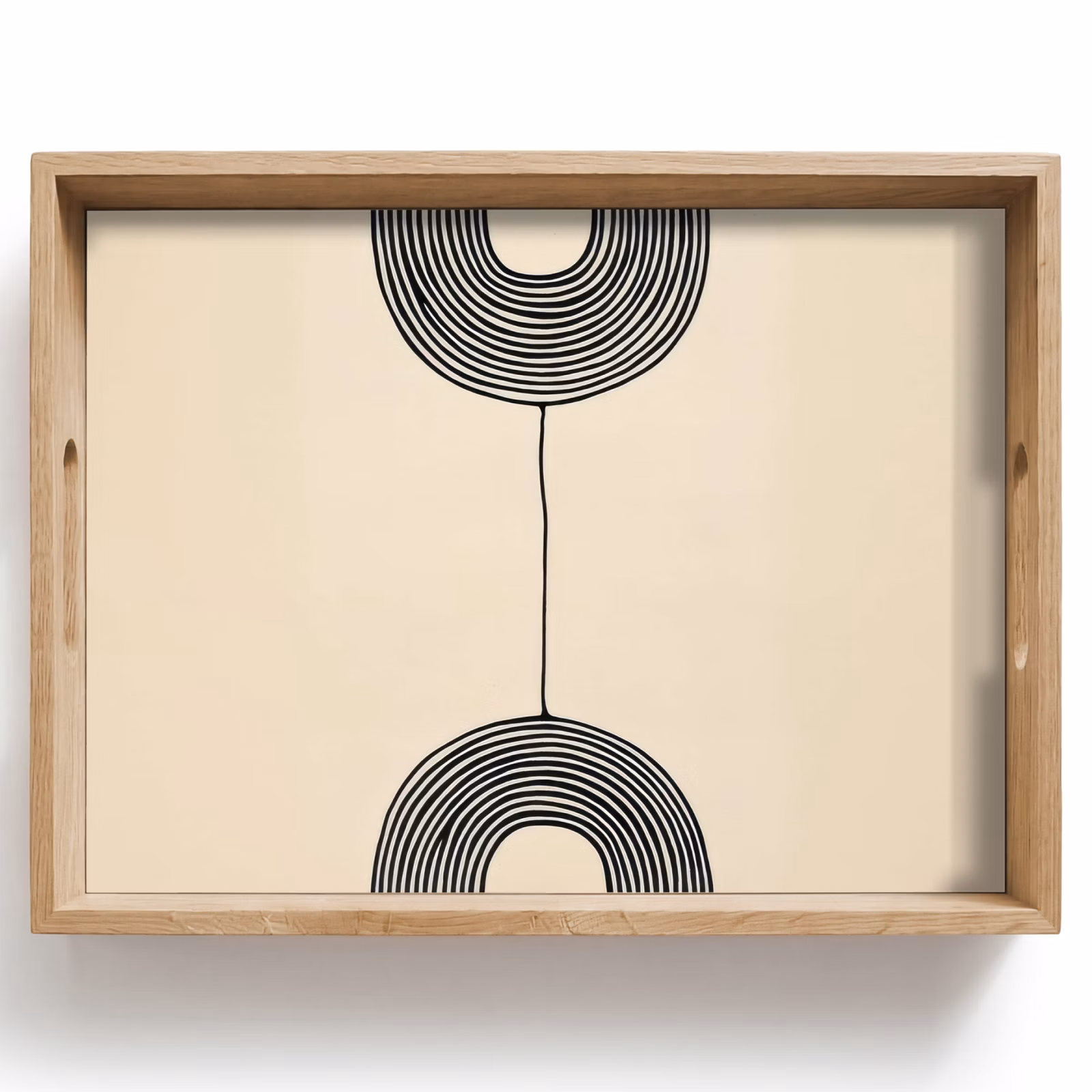 Tablett - Geometrische Bögen - Minimalistisch - Symmetrisch — 1
