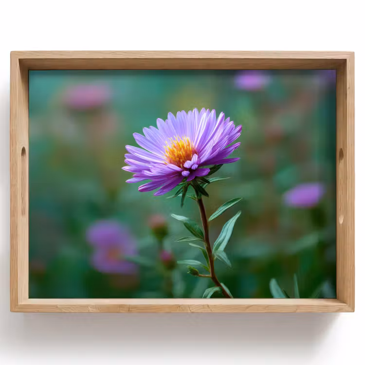 Tablett - Aster - Lila - Blume - Blütenblätter — 1