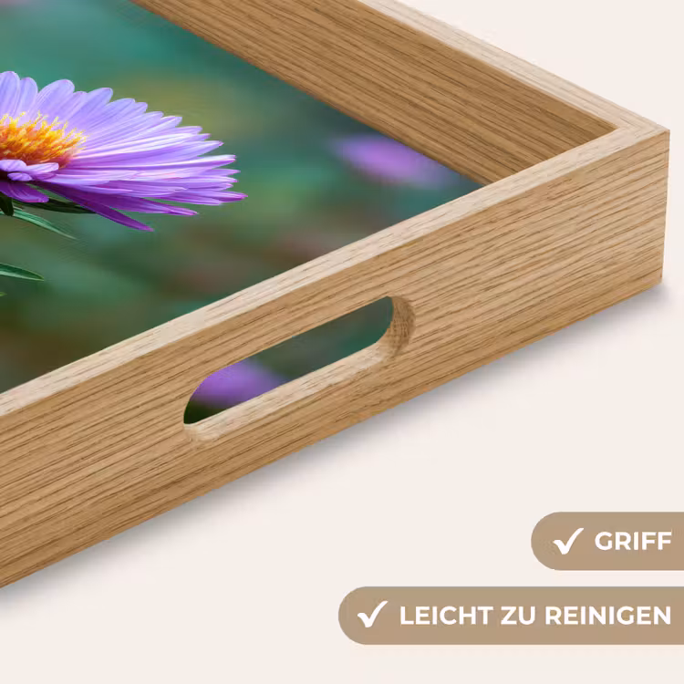 Tablett - Aster - Lila - Blume - Blütenblätter — 8