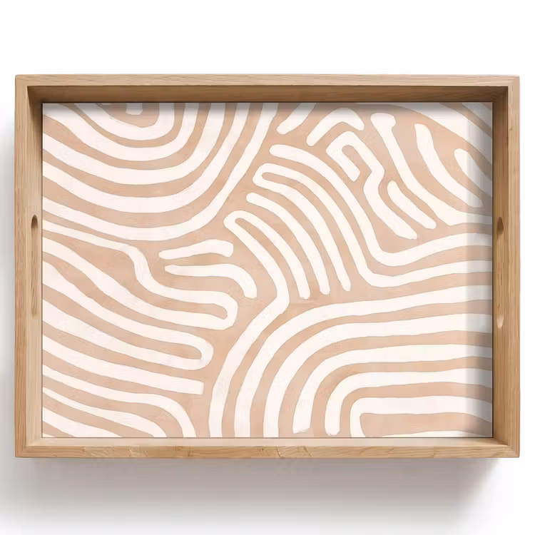 Tablett - Beige - Erde Muster — 1