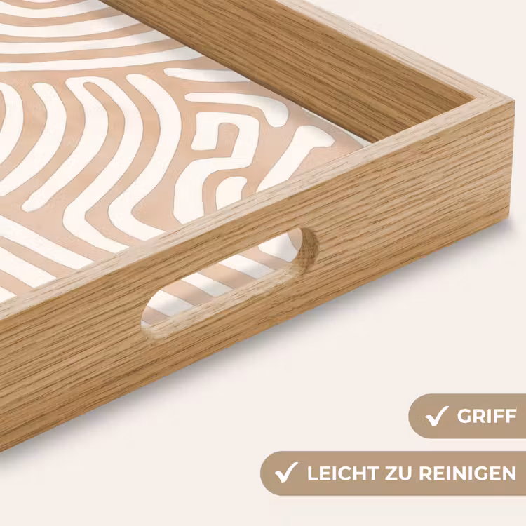 Tablett - Beige - Erde Muster — 8