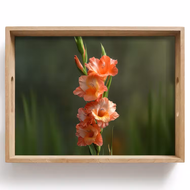 Tablett - Blume - Gladiolen - Lachsrosa — 1