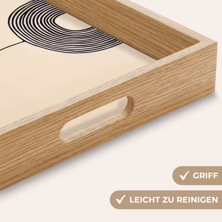 Tablett - Geometrische Bögen - Minimalistisch - Symmetrisch — 8