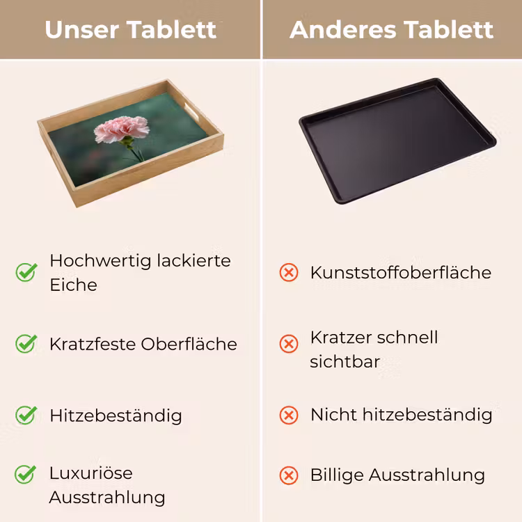 Tablett - Nelke - Rosa - Blütenblätter — 9