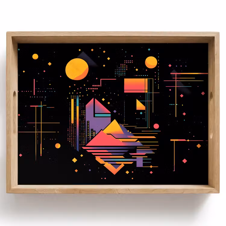 Tablett - Abstrakt - Formen - Linien - Farbenfroh — 1