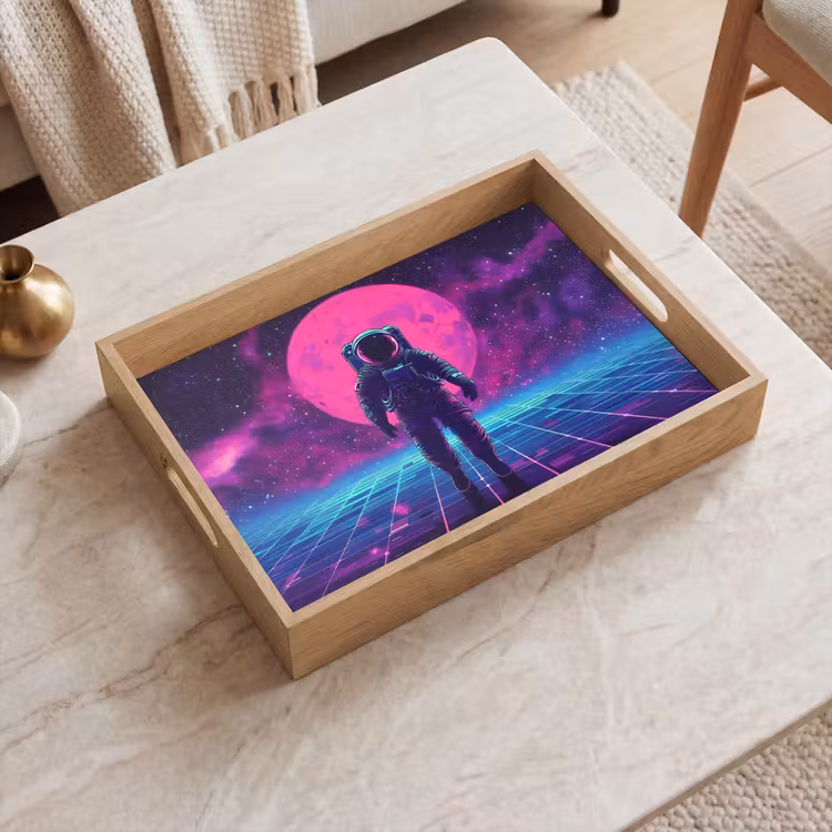Tablett - Astronaut - Mond - Rosa - Sternennebel — 2
