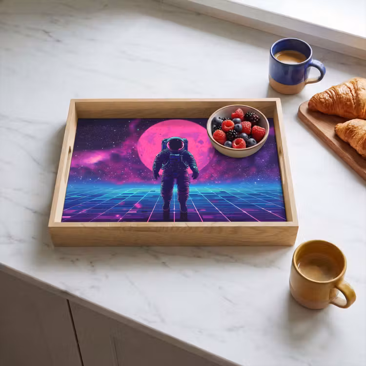 Tablett - Astronaut - Mond - Rosa - Sternennebel — 3