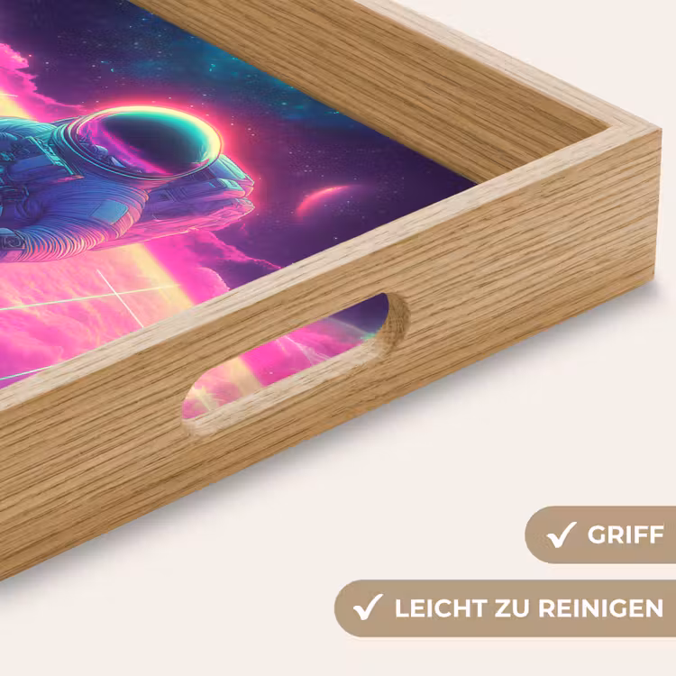 Tablett - Astronaut - Neon - Rosa - Wolken — 8