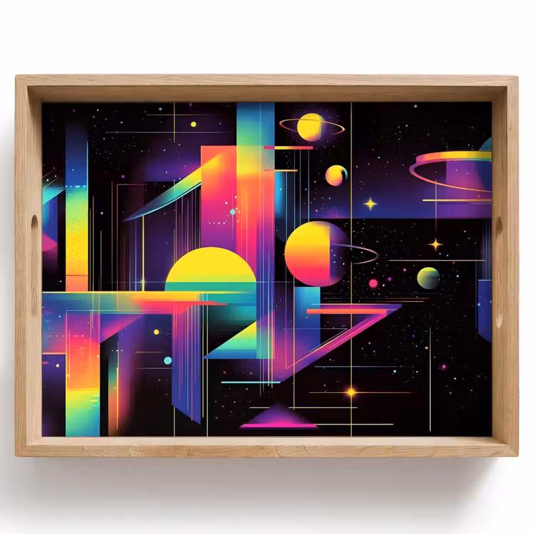 Tablett - Abstrakt - Formen - Bunt - Linien — 1