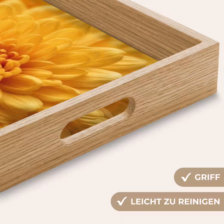 Tablett - Gelb - Chrysantheme - Sanftheit — 8