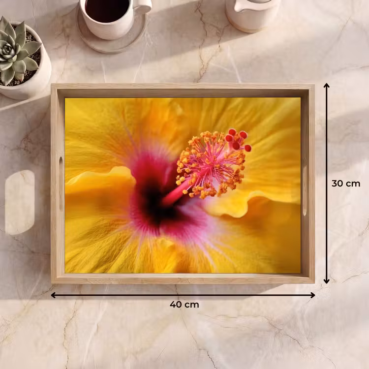 Tablett - Gelb - Hibiskus - Tropisch — 7