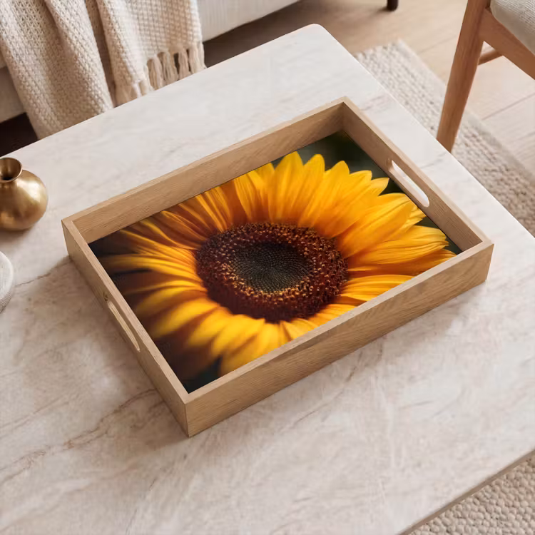 Tablett - Gelb - Sonnenblume - Sommerlich — 2
