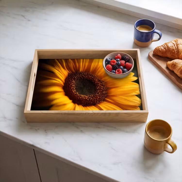 Tablett - Gelb - Sonnenblume - Sommerlich — 3