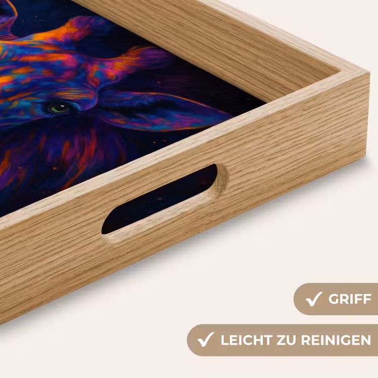 Tablett - Giraffe - Farbig - Farbspritzer — 8