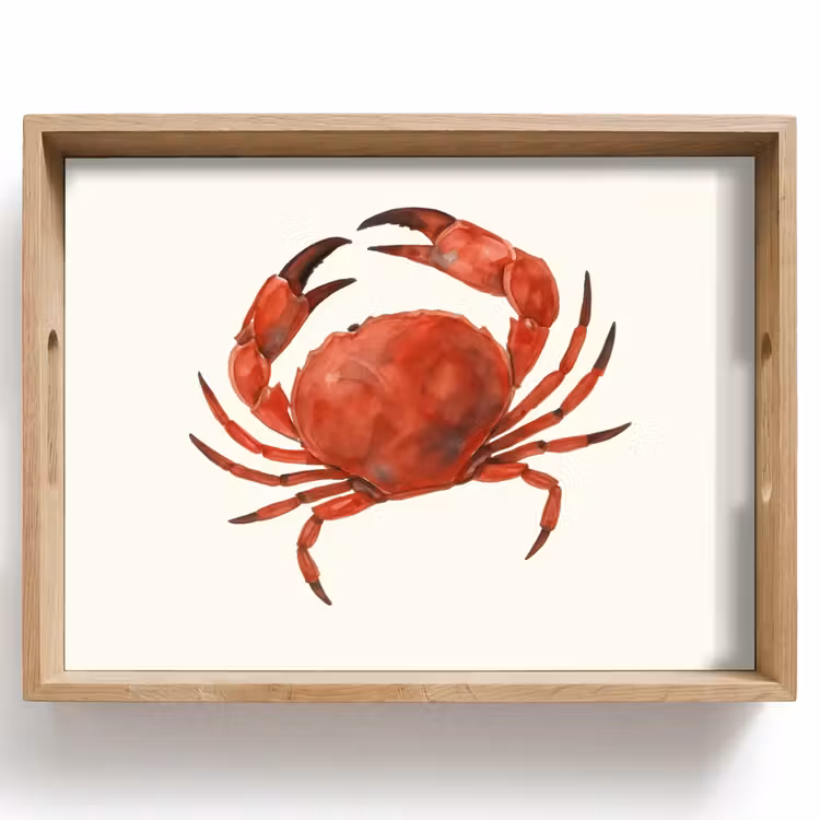 Tablett - Krabbe - leuchtend rot - Beine — 1