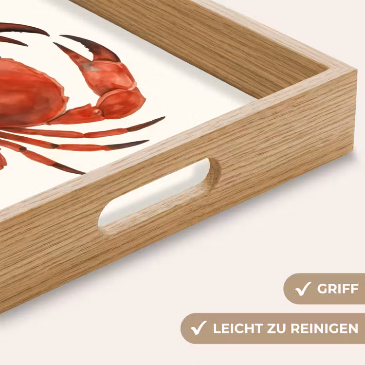 Tablett - Krabbe - leuchtend rot - Beine — 8