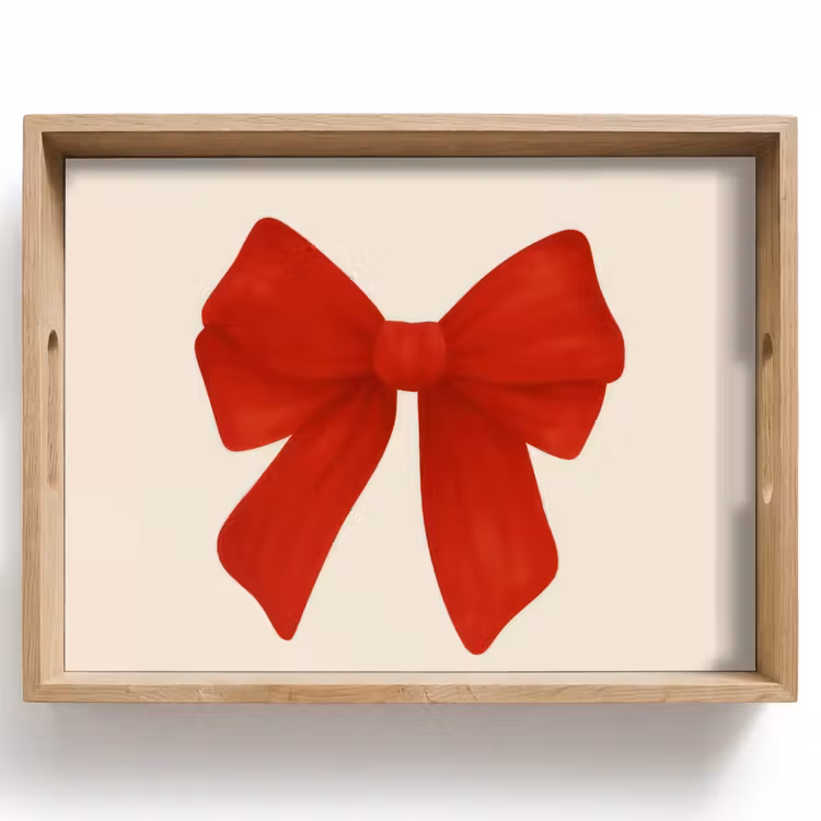 Tablett - Fliege - Symmetrisch - Rot - Schleife — 1