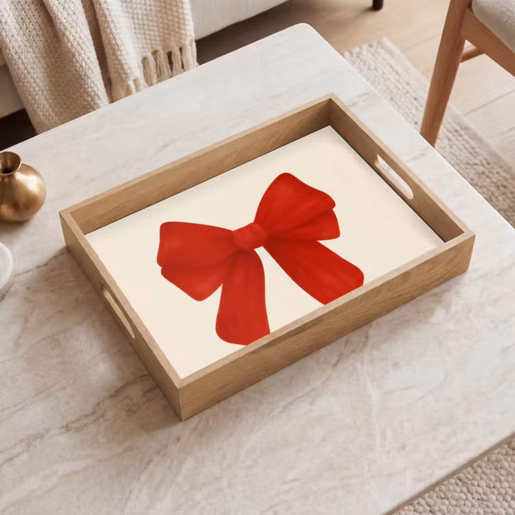 Tablett - Fliege - Symmetrisch - Rot - Schleife — 2